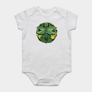 Forrest Green Circle of the Dragonfly Baby Bodysuit